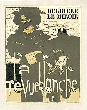 "DERRIÈRE LE MIROIR / LA REVUE BLANCHE" Couverture originale entoilée / Litho par Pierre BONNARD ...