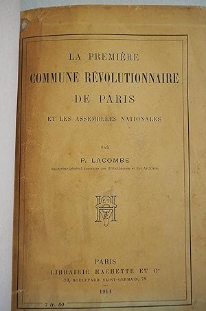 La Première Commune révolutionnaire de Paris et les Assemblées