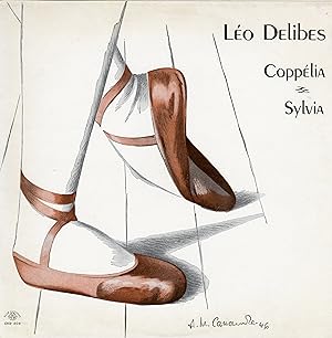 "Léo DELIBES (COPPELIA / SYLVIA)" Pochette originale entoilée pour disque vinyle (CLUB NATIONAL D...