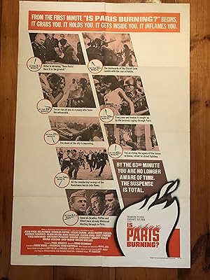 Is Paris Burning? One Sheet 1966 Jean-Paul Belmondo, Charles Boyer