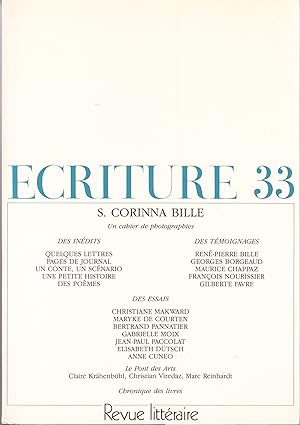 Ecriture no 33. Revue Littéraire. Automne 1989