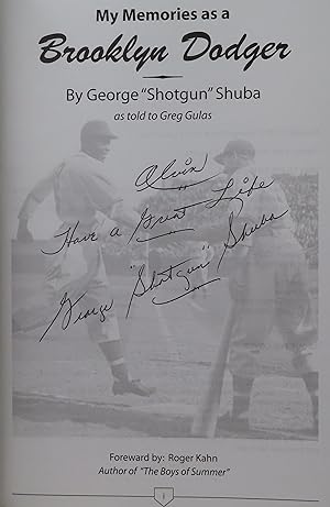 My memories as a Brooklyn Dodger, as told to Greg Gulas (SIGNED by author)