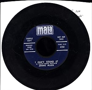 I Can't Stand It / Tony (45 RPM 'SAMPLE COPY' VINYL 'SINGLE')