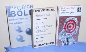 3 Böll-Bände: Mein trauriges Gesicht: Humoresken und Satiren + Zwei Erzählungen: Ende einer Diens...