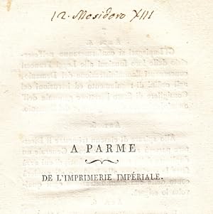Vu le Décret Impérial du 20 Prairial an XIII. (= June 8, 1805). Arrête.