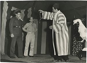 Original photograph of Orson Welles performing a magic show, circa 1943