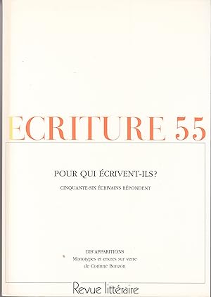 Ecriture no 55. Revue Littéraire. Printemps 2000