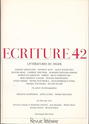 Ecriture no 42. Revue Littéraire. Automne 1993