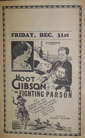 Theatre Advertising Handout: Hoot Gibson: The Fighting Parson (1933)