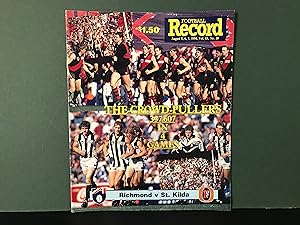 AFL Football Record - Richmond Verses St. Kilda - August 5, 6, 7, 1994 (Vol. 83, No. 20)