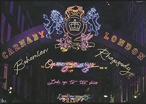 Queen Brian May Freddie Mercury London Night Illuminations Postcard