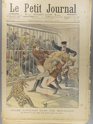 Le Petit journal - Supplément illustré N° 688 : La Goulue et son mari aux prises avec un puma (Gr...