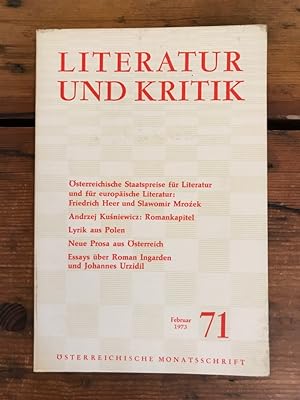 Literatur und Kritik Heft 71 (Februar 1973) - Österreichische Monatsschrift - Inhalt: Österreichi...