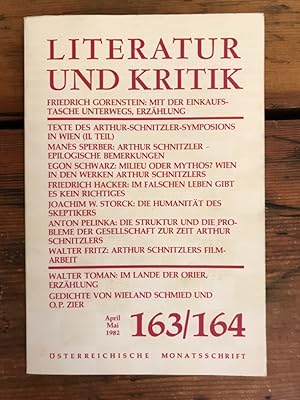 Literatur und Kritik Heft 163/164 (April/Mai 1982) - Österreichische Monatsschrift - Inhalt: Frie...