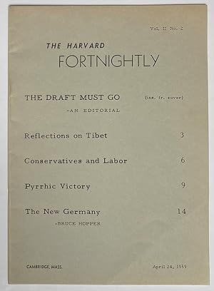 The Harvard Fortnightly. Vol. 2 no. 2 (April 24, 1959)