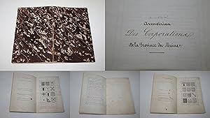 Armorial des Corporations de la Province du Maine (Mayenne - Sarthe). Manuscrit Original.
