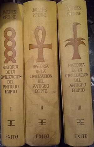 HISTORIA DE LA CIVILIZACIÓN DEL ANTIGUO EGIPTO Tomos I, II y III (3 libros)