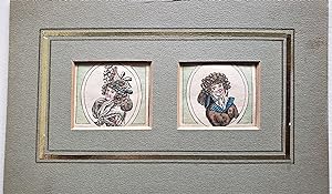 2 small prints hand colored by artist Berndt