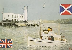 MV Coronia Lincolnshire Built Ship At Scarborough Postcard