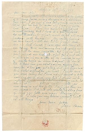 Autograph Letter Signed to his eldest son, John Brown Jr.