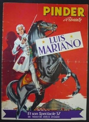 Programme du cirque Pinder 1957 - Luis Mariano
