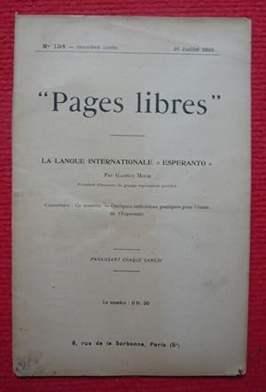 Pages libres n° 134- 3e année 25 Juillet 1903 - Revue
