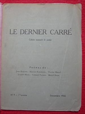 Le Dernier Carré N° 9 - 1ère année - Décembre 1935 - Cahier mensuel de poésie
