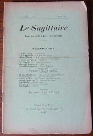 Le Sagittaire revue mensuelle d'art et de littérature - année 1900