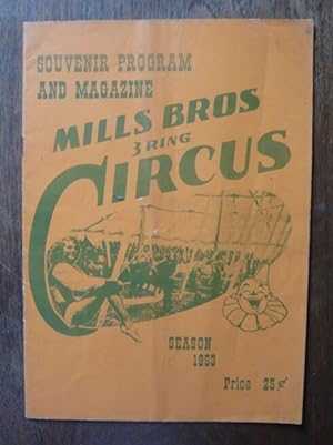 Souvenir program and magazine Mills Bros 3 Ring Circus Season 1953