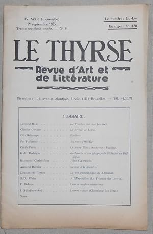 Le Thyrse n°9 revue de littérature et d’art