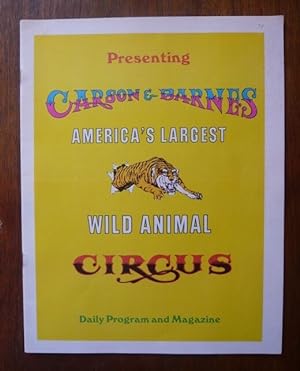 Programme de cirque de Carson & Barnes (1978)