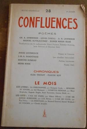 Confluences n°28 Revue de la Renaissance Française