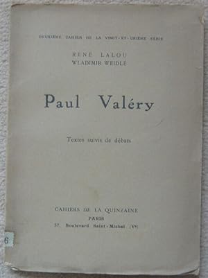 Paul Valéry - Textes suivis de débats