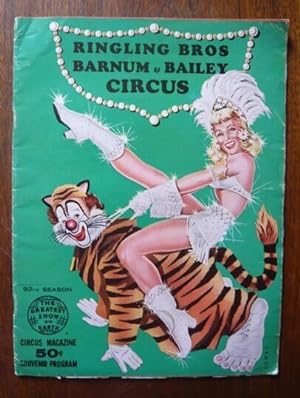 Programme de cirque de Ringling Bros and Barnum & Bailey Circus 92nd season 1962