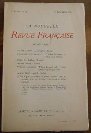 La Nouvelle Revue Française n°26