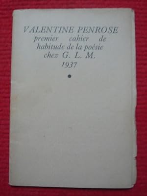 Valentine Penrose premier cahier de habitude de la poésie chez G. L. M. 1937
