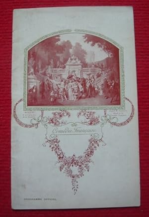 Programme officiel de théâtre de La Comédie Française du 9 juin 1908