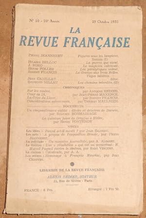 La Revue Française n°10 28 année
