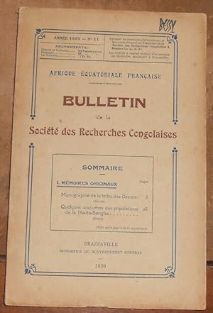 Bulletin de la Société des Recherches Congolaises n°11