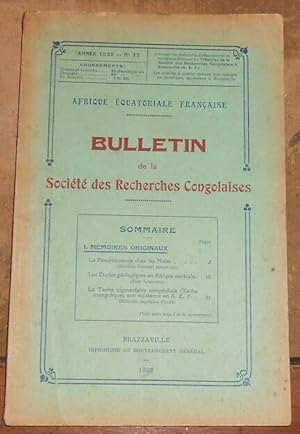 Bulletin de la Société des Recherches Congolaises n°17