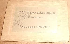 12 Cartes Postales du Paquebot « Paris » de La Compagnie Générale Transatlantique