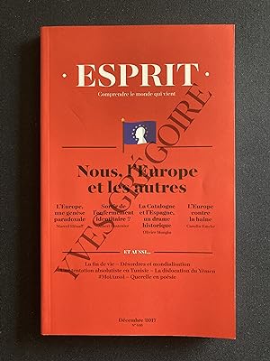 ESPRIT-N°440-DECEMBRE 2017-NOUS, L'EUROPE ET LES AUTRES