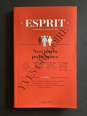 ESPRIT-N°437-SEPTEMBRE 2017-NOS PARIS POLITIQUES