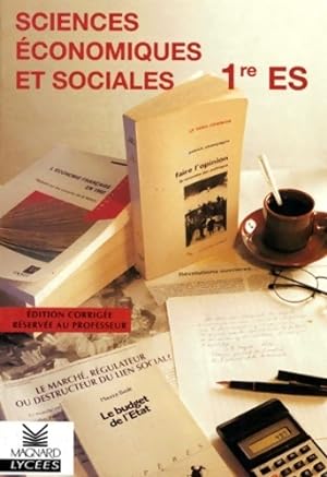 Sciences  conomiques et sociales 1 re ES - Collectif