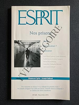 ESPRIT-N°429-NOVEMBRE 2016-NOS PRISONS