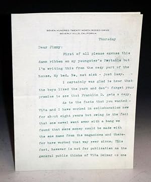 2p. Typed Letter Signed to Jimmy Robinson, Editor, Sports Afield, Ca. 1936
