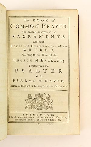 THE BOOK OF COMMON PRAYER. [and] A COMPANION TO THE ALTAR. [with] A NEW VERSION OF THE PSALMS OF ...