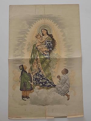 Vierge à l'enfant objet d'adoration d'enfants des colonies françaises (Indochine - Afrique Occide...