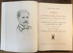 Storia della Letteratura italiana. Dai primi secoli agli albori del Trecento, corredata con una a...