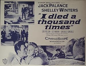 I Died a Thousand Times Synopsis Sheet 1955 Jack Palance, Shelley Winters